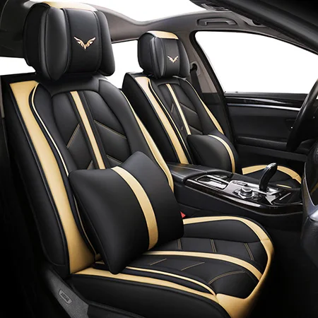 Передние и задние) Специальные кожаные чехлы на сиденья для bmw e46 e30 e39 аксессуары e90 x5 e53 f11 e60 f30 x3 e83 автомобильные аксессуары - Название цвета: Yellow Luxury