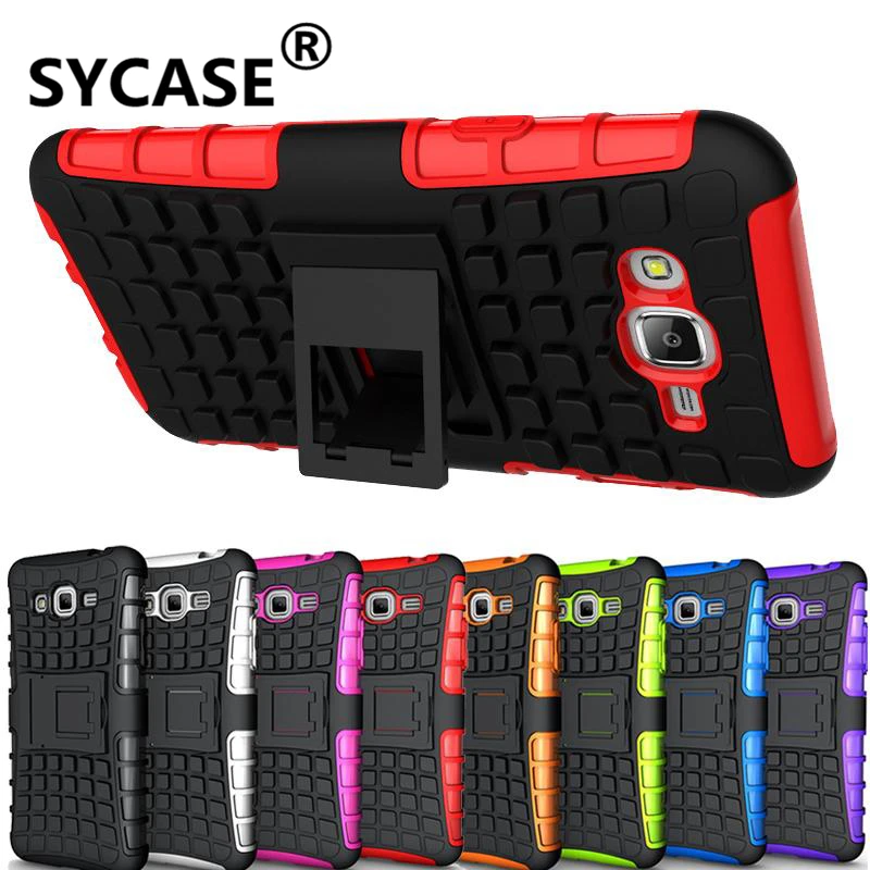 SYCASE Spider Man TPU Plastic 2 in 1 Stand Phones Case for Samsung