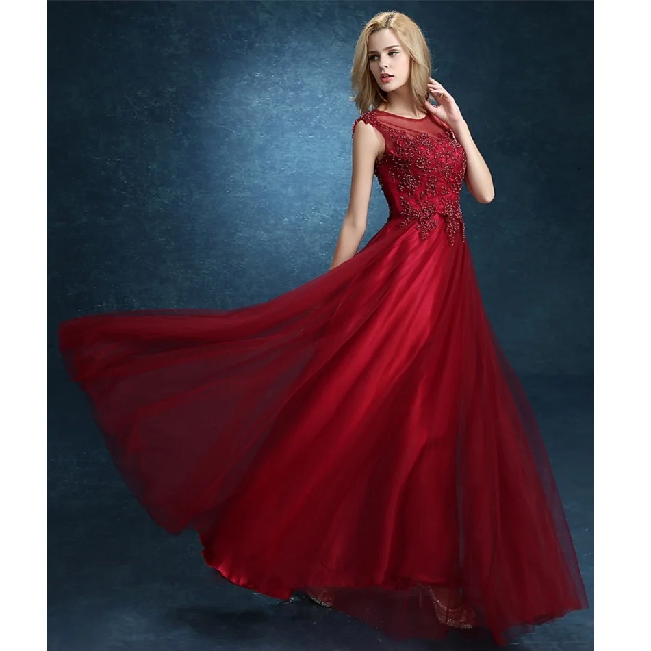 SOCCI вино красное кружевное длинное вечернее платье Robe Soiree Longue Femme Avondjurken Длинные вечерние платья Robe de Soiree
