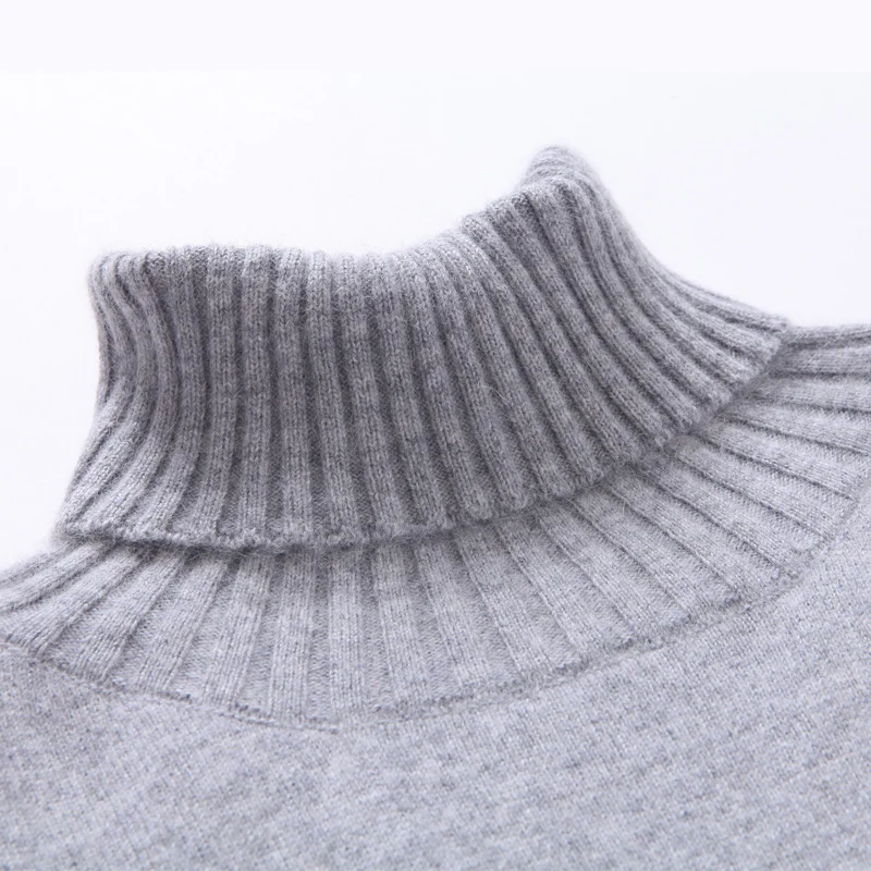 zocept Fashion New Slim Clothing Female Long Sweater Knitted Cashmere Blend Turtleneck Pullovers Women Winter Soft Warm Dress