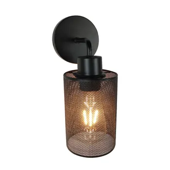 

Metal Wall Light Black White Iron Wall Lamp E27 LED Bulb Surface Mounted Sonce Fixture for Home