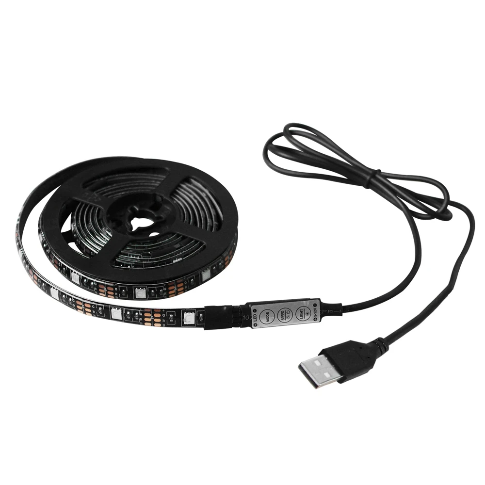 

DC5V Flexible LED light Tape Ribbon SMD5050 HDTV Screen Background lighting 0.5M 2M USB Led Light strip RGB Dimming Controller