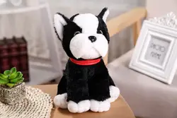 Маленькие милые черный плюшевые игрушки собаки Прекрасный фаршированные бульдог кукла подарок около 20 см