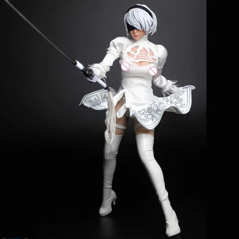 Mnotht SET026 1/6 Сексуальная 2b белая девушка платье женская одежда костюм аксессуар