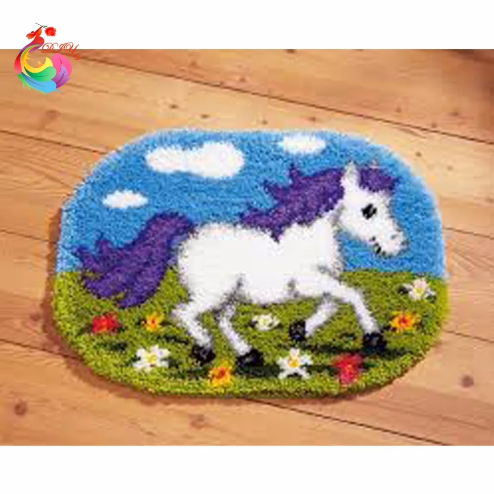 diy latch hook rug kits Crochet hook embroidery Carpet embroidery Cross