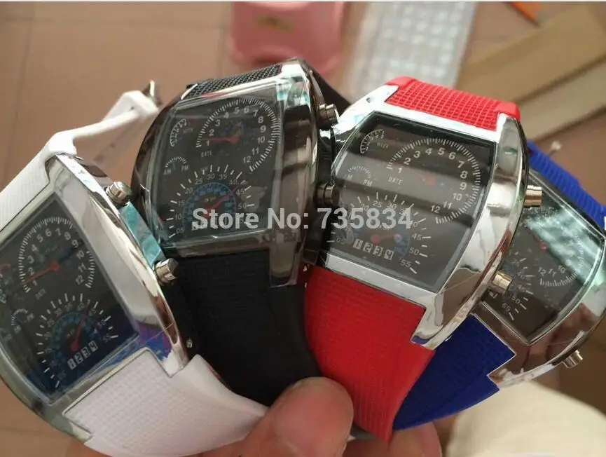 Wholesale 250pcs/lot Mix 8colors Abco Tech LED Watch Sector Sports Car