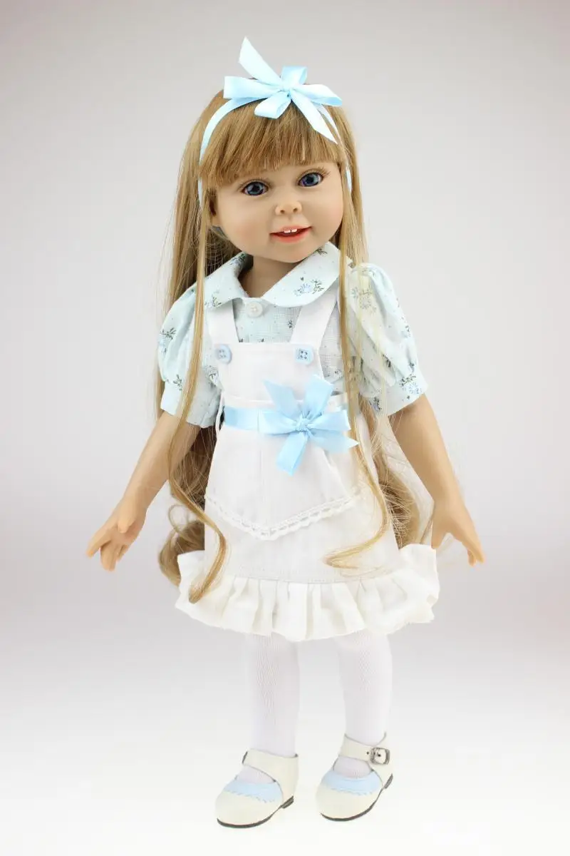 

45cm Real Girls Baby Doll Realistic Soft Silicone Newborn Princess Doll Handmade Alive Vinyl Bebe Reborn Dolls for Kids Playmate