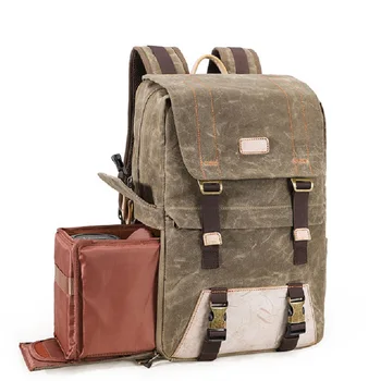 

M255 Canvas Waterproof Photography Bag Outdoor Wear-resistant Large Camera Photo Backpack Men for Nikon/Canon/ Sony/Fujifilm New