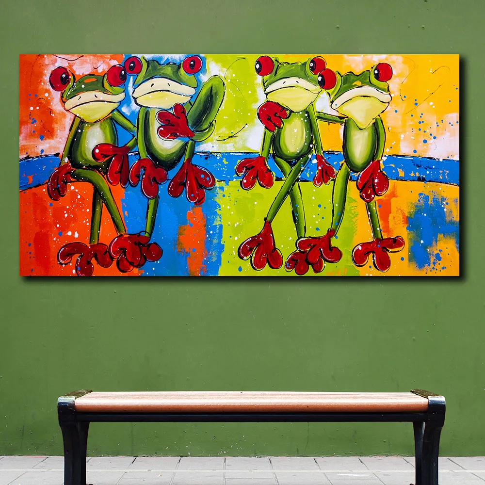 Four Frogs On The Tree 1