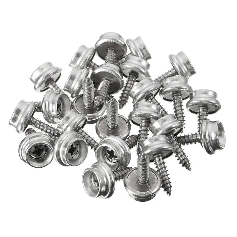 

MTGATHER Boat Marine Canvas Cover Snap Fasteners 5/8 inch Screw Stud Button Socket Stainless Steel Iron