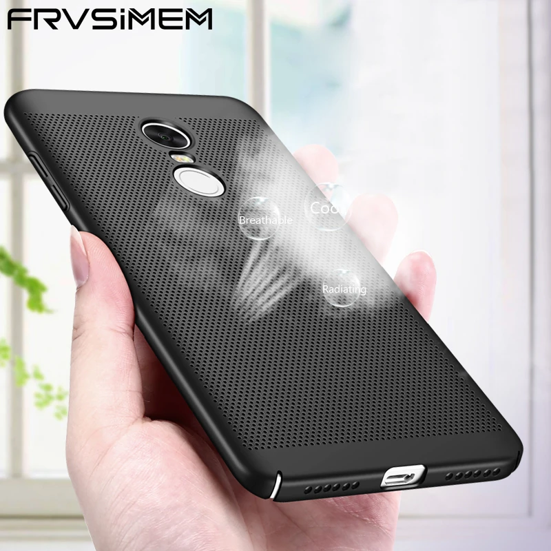 

FRVSIMEM Summer Radiating Mesh Matte Full Cover For Xiaomi Redmi Note 4 Pro Global Version Redmi 4X Note 4X Note 3 Pro Case