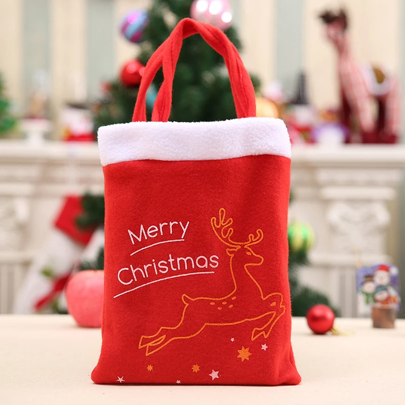 Christmas Xmas Santa Candy Bag Handbag Gift Home Room Party Decoration New