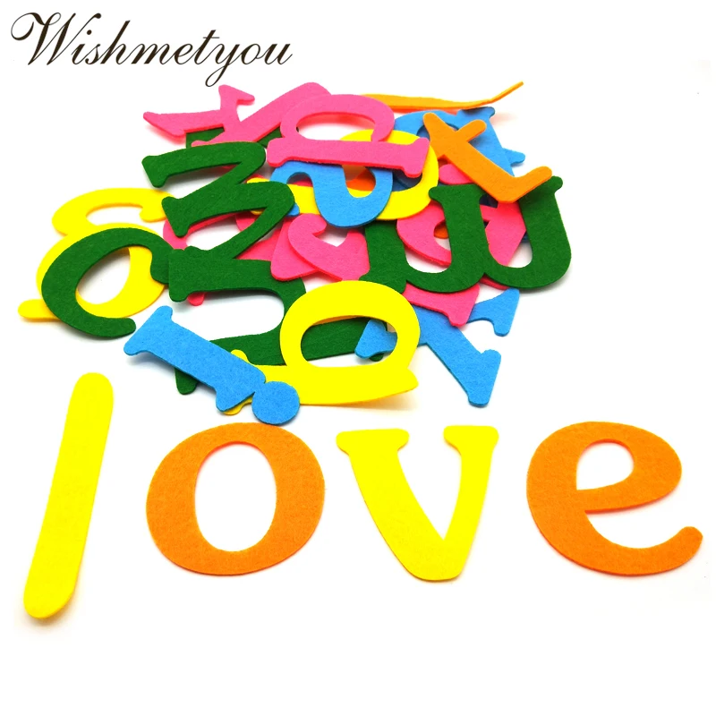 

WISHMETYOU 7-10cm 26 Lowercase Letters Early Education Felts For Sewing Handwork Toys Alphabet Felt Decor Kids Home Kindergarten