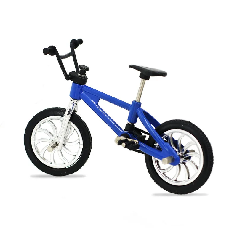 Новое поступление мини палец BXM доска игрушечные велосипеды с тормозным канатом синий имитация сплава палец bmx велосипед детский подарок - Цвет: Синий
