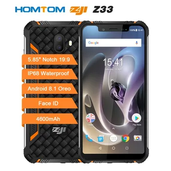 

HOMTOM ZJI Z33 Smartphone IP68 Waterproof 5.85" Notch 19:9 3GB+32GB MTK6739 4600mAh Dual Rear Camera 16MP Android 8.1 Face ID