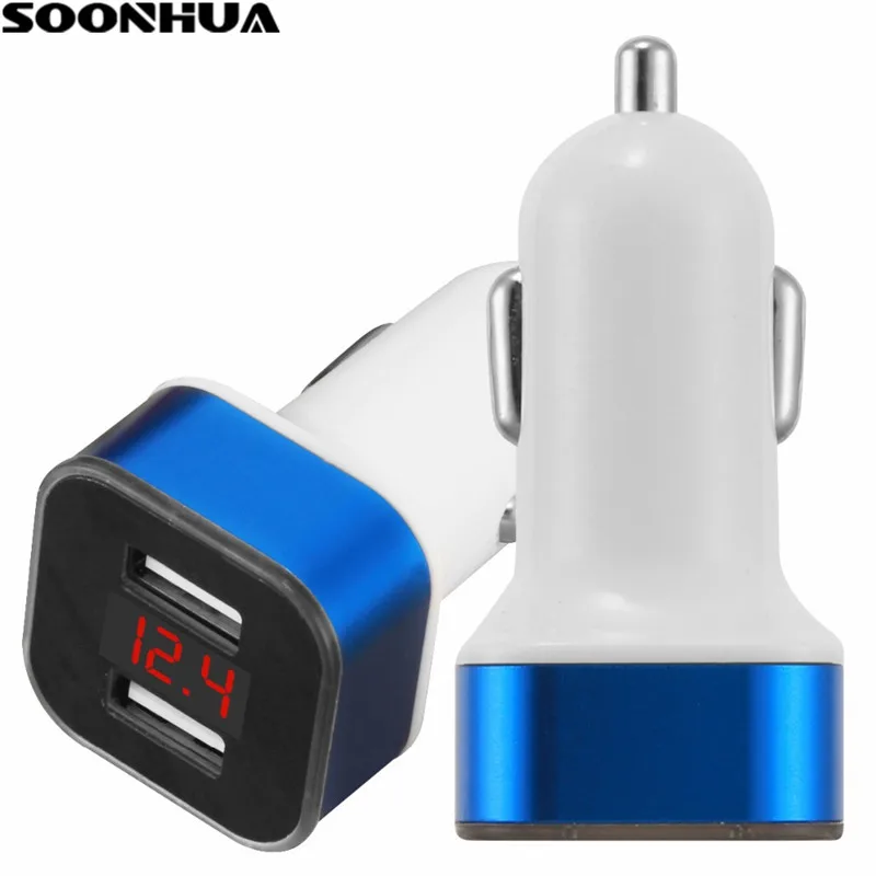 Dual USB Port Fast Charger Aluminum Alloy Vehicel Overcharging