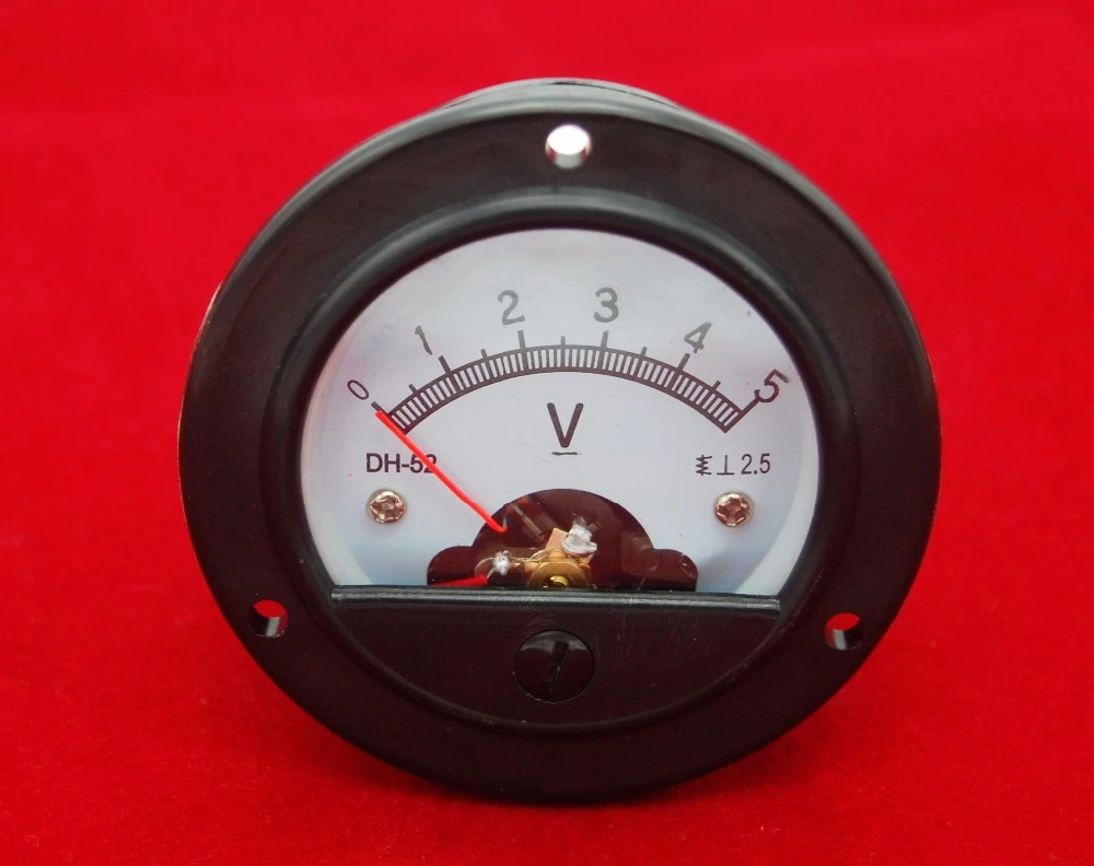 DC 0-15v Round Analog Voltmeter Analogue Voltage Panel Meter Dia 66.4mm Dh52 for sale online 