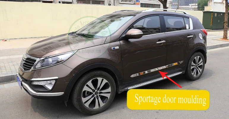 Горячее предложение для KIA SPORTAGE Накладка для кузова/Молдинг боковой двери/формовочная отделка, 304 нержавеющая сталь, против царапин,(Модель B), 2010