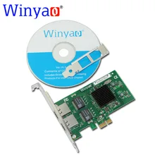 Winyao WY575T2 pci-e X1 двухпортовый Gigabit Ethernet сетевой карты 10/100/1000 Мбит сетевой адаптер контроллер для 82575 E1G42ET