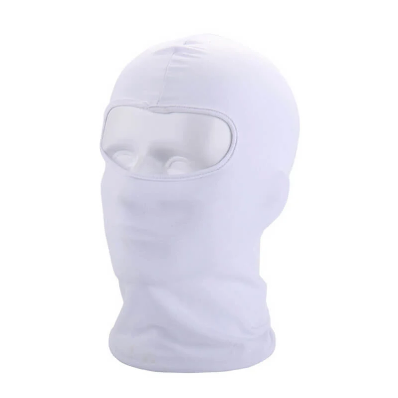 

Outdoor Full Face Mask Lycra Balaclava Thin Motorcycle Cycling Ski CS Mask white