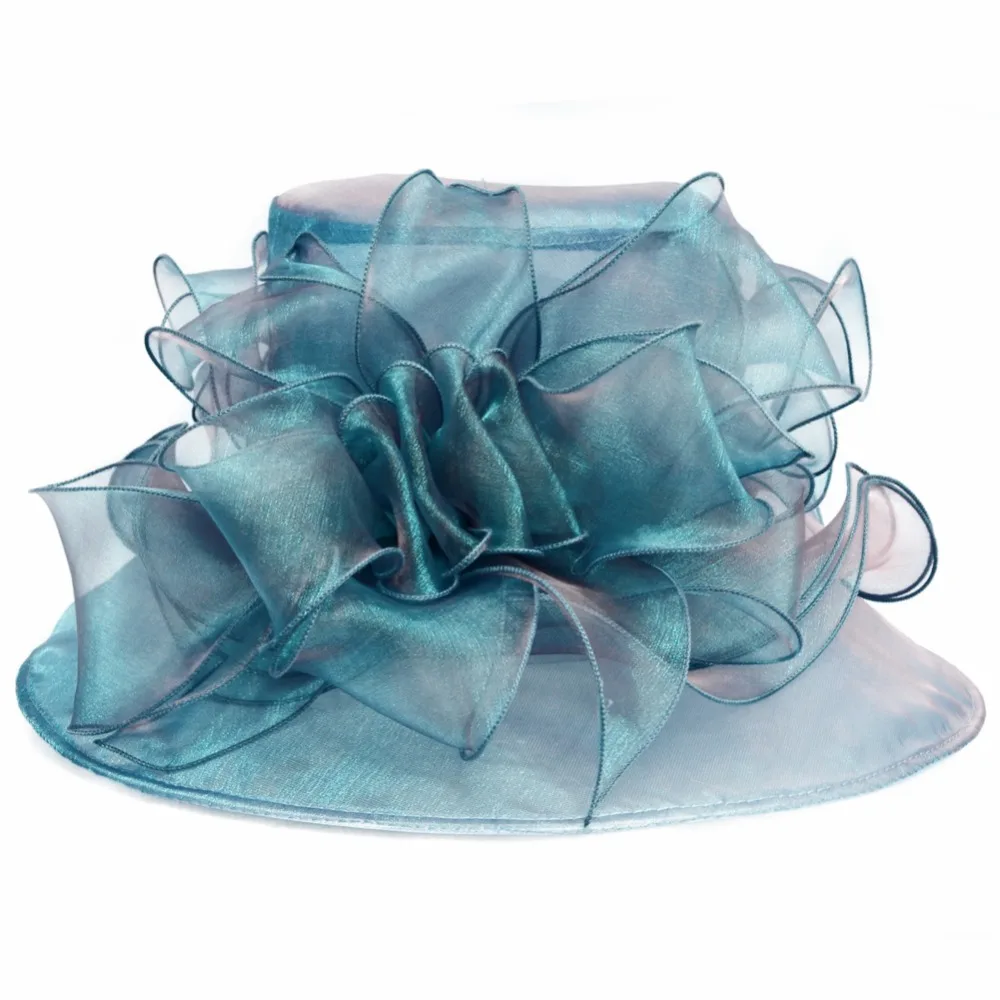 

The Perfect Ladies Special Occasion Orangza Hat with Deluxe Handmade Organza Trim for Church, Wedding or Derby S10-652