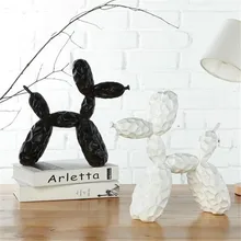 Геометрический Bump воздушный шар собака большой смолы скульптура креативная статуя животного подарки на день рождения Рождество гостиная Свадебный декор украшения
