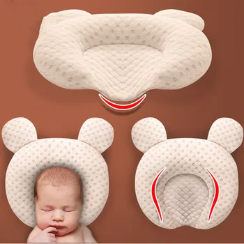 

Baby styling pillow prevention eccentric head corrects flat head color cotton latex pillow newborn 0-1 year old