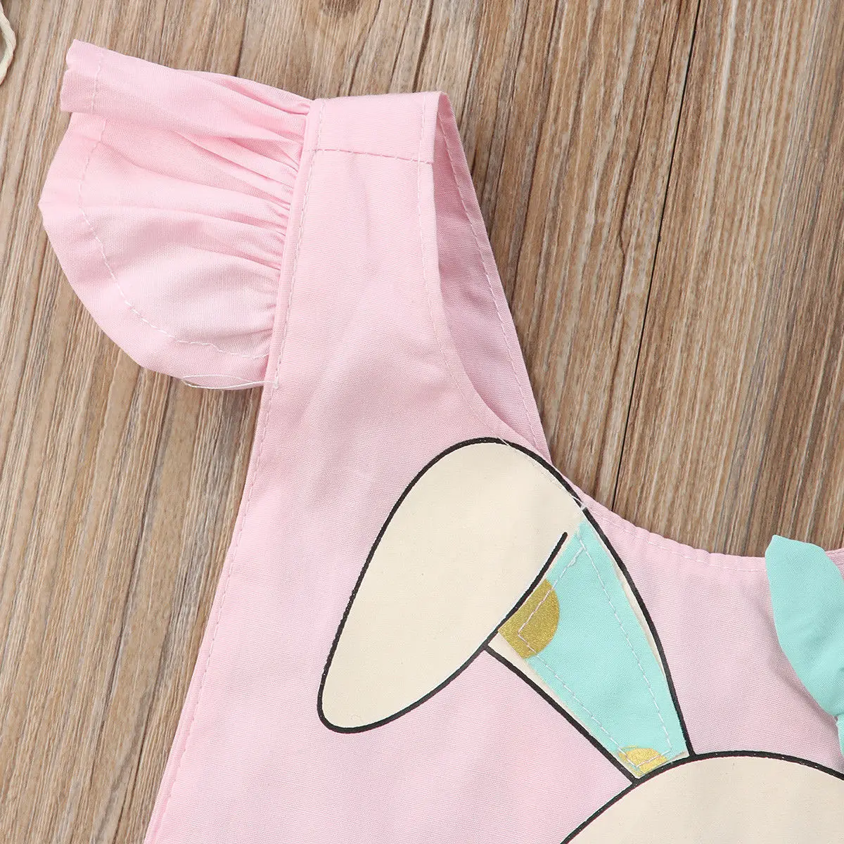 2 шт Модная одежда для детей, Детская мода девушки золото точка кролика для маленьких детский комбинезон с повязкой-бантом пасхальные наряды Одежда 0-24 M