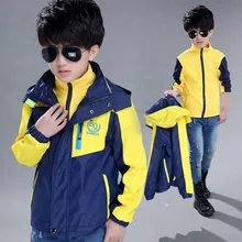 

Children Autumn Boys Jacket 2 Piece Detachable Sportswear Boy Outdoor Coat Kids Travel Jackets 7 9 11 13 14 15 Years
