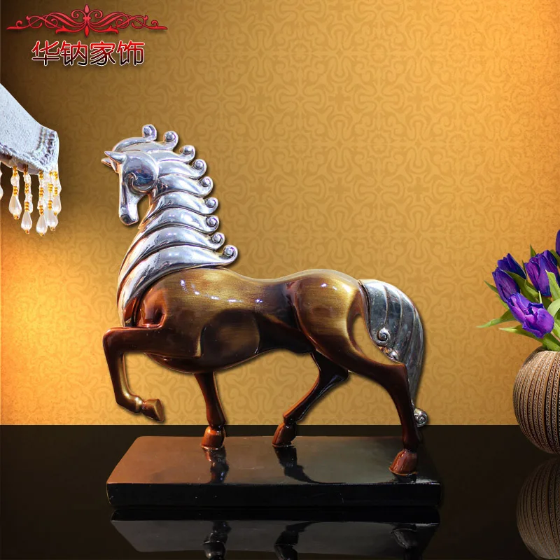

home decoration accessories European resin imitation horse to successful Zodiac lucky horse decoration crafts office decoration