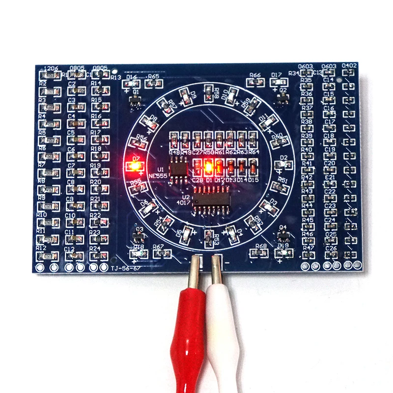 Electronic DIY Kit SMD Rotating Flashing LED Components Soldering Practice Board Skill Circuit Training Suite Electronic DIY Kit