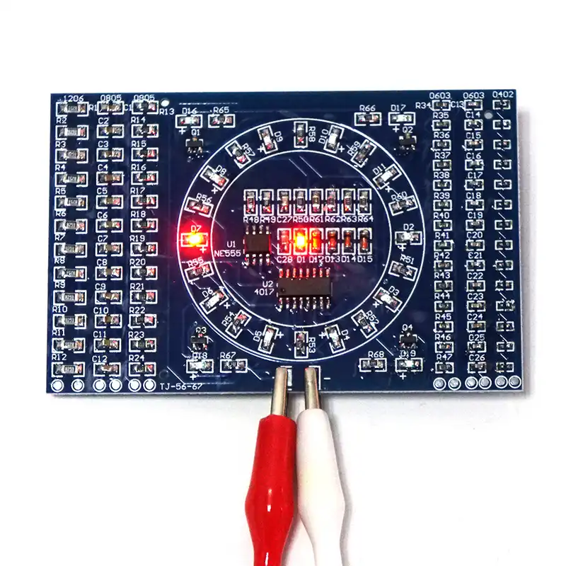 SMD Flashing LED Components Soldering Practice Board Skill Electronic Circuit