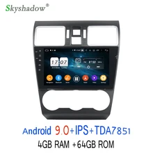 Ips HD DSP Android 9,0 4 Гб ОЗУ 64 Гб ПЗУ 8 ядерный автомобильный dvd-плеер gps карта RDS радио wifi Bluetooth 4,2 для Subaru WRX