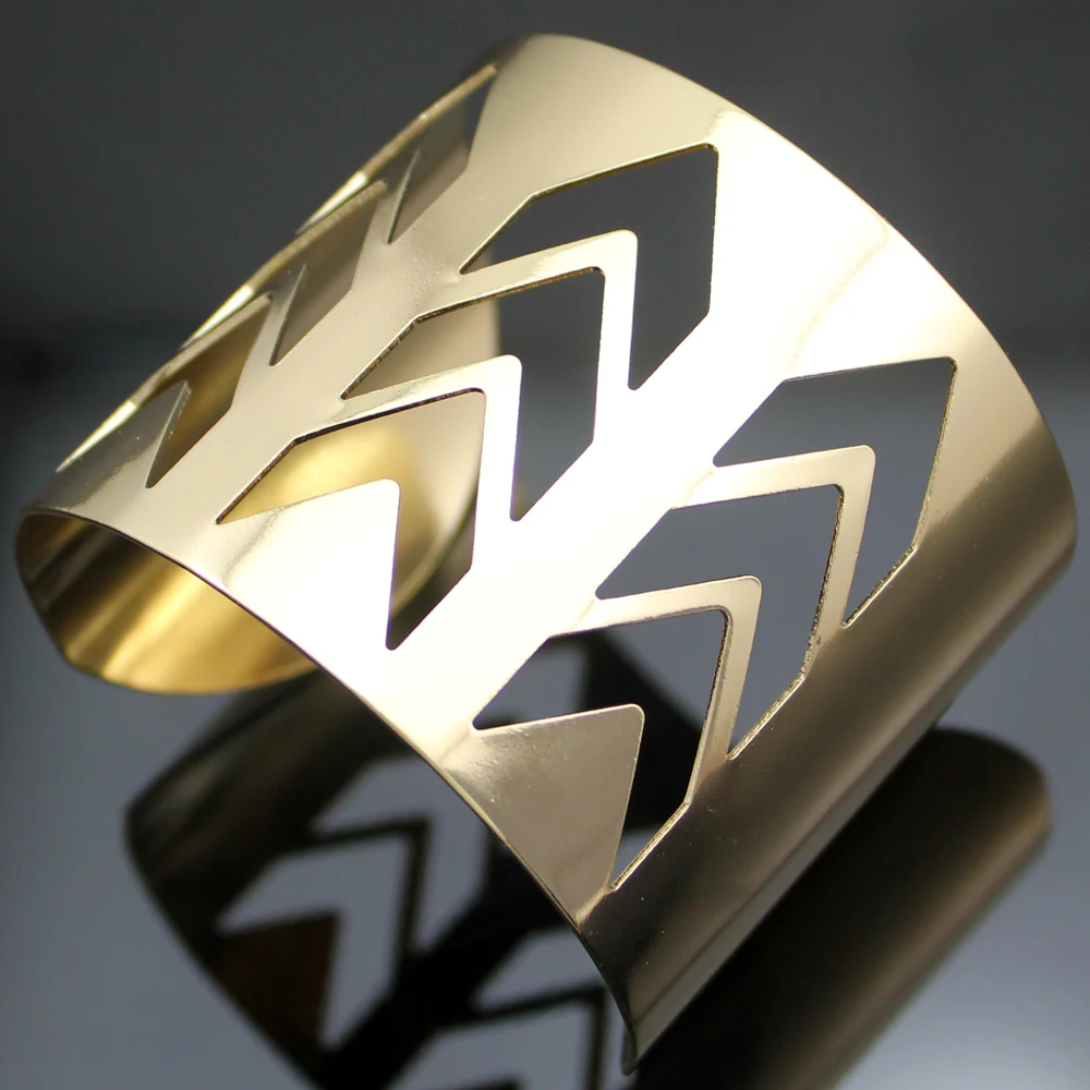 Tribal Aztec Gold Triple Arrow Southwestern Armor широкий браслет для женщин Жесткий Feminina манжеты