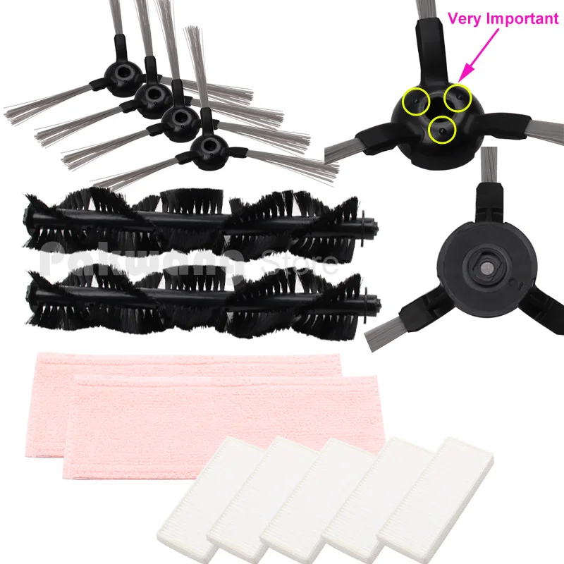 

Original F1 Robot vacuum cleaner HEPA Filter 5 pcs, Side brush 4 pcs, Mop 2 pcs and Middle brush 2 pcs supply from the factory