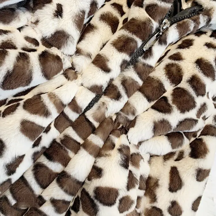 Коллекция года, зимняя детская одежда для девочек флисовая верхняя одежда с искусственным мехом Детский Теплый зимний комбинезон леопардовая куртка с капюшоном для девочек-подростков, Q819