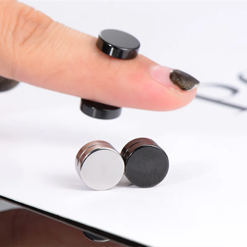Magnetic earrings 1piece 6/8/10/12 mm for men women kids non-piercing