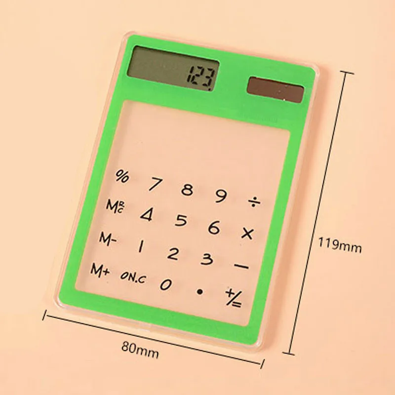 Kembona الترا سليم البسيطة شفافة حاسبة الشمسية بدعم lcd touch screen 8 الرقمية Kembona الترا سليم البسيطة شفافة حاسبة الشمسية بدعم lcd touch screen 8 الرقمية