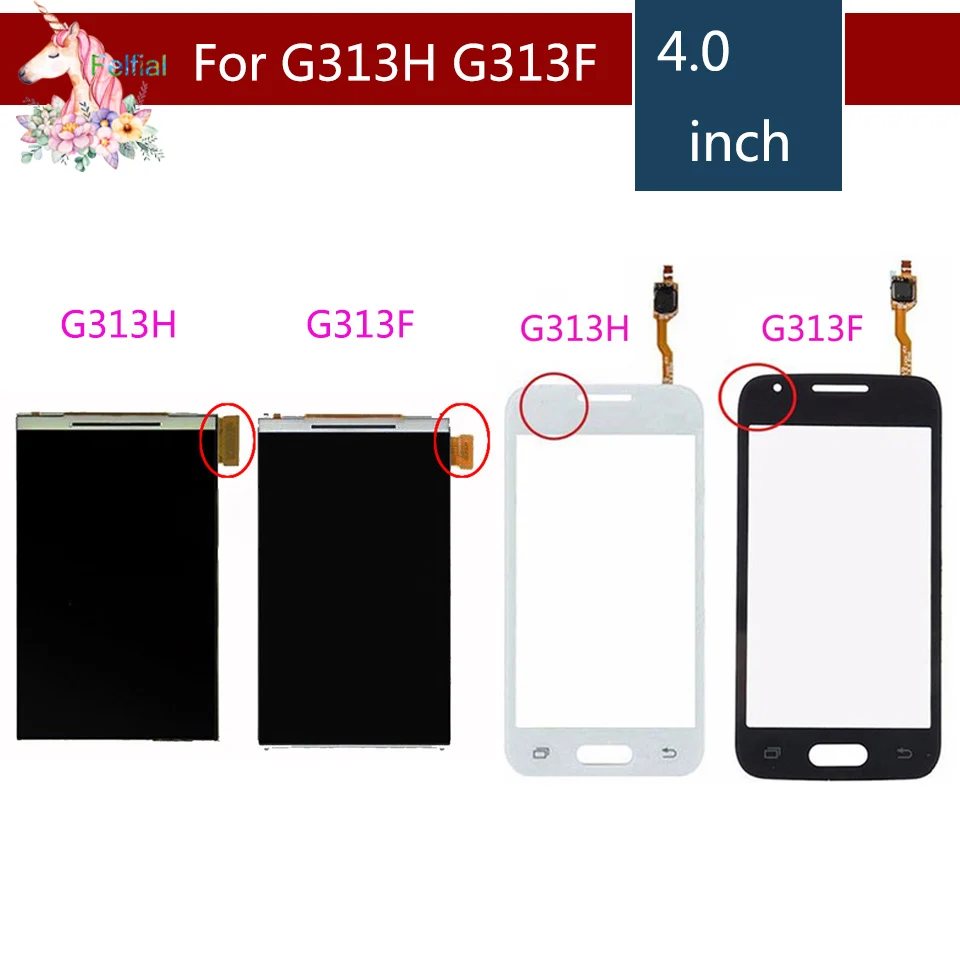

4.0" For Samsung Galaxy DUOS Ace NXT G313 G313H G313F LCD Display With Touch Screen Digitizer Sensor Replacement