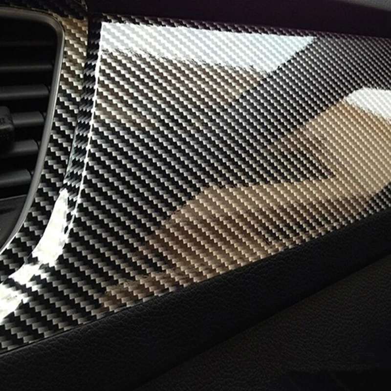  DIY car sticker 5D car interior film carbon sticker 50*200 interior control sticker bright surface 