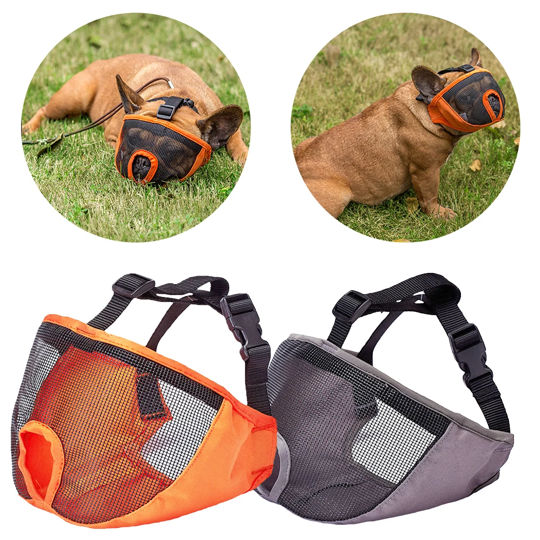 Breathable Dog Muzzle For Dog Nylon Mask Bark Mesh Pet Dog Muzzle