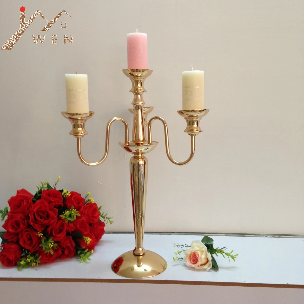 Golden 4 Heads Candelabra H 51 cm Candle Holder Table Wedding