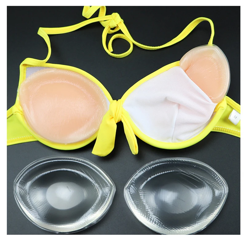 

Women Silicone Bra Inserts Bikini Swimsuit Bra Pads Breast Enhancer massage Inserts for Dress Push Up wedding bigger breast pads