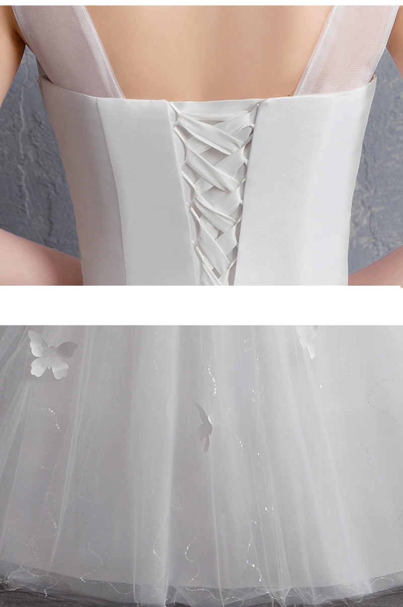 Новое модное простое корейское бальное платье со шнуровкой, дешевое свадебное платье с v-образным вырезом на плече под заказ Плюс Размер свадебное реальное фото