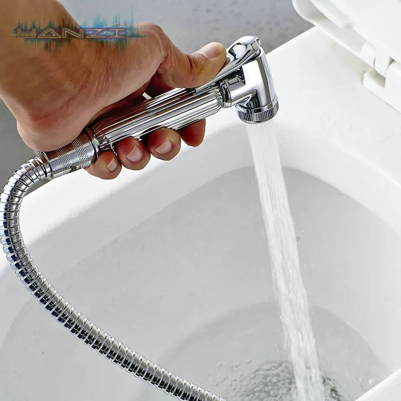 All Copper Bidet Nozzle Hose Set Bidet Wash Washing Toilet Bidet Balcony Flush Faucet Bathroom Accessories