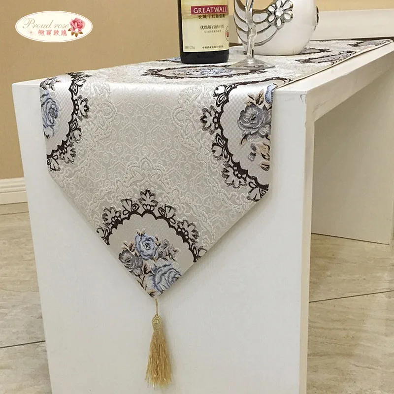 

Proud Rose European Style Luxury Table Runner 32*210cm Tablecloth Home Decor Bed Flag Table Cloth Runner Rectangle