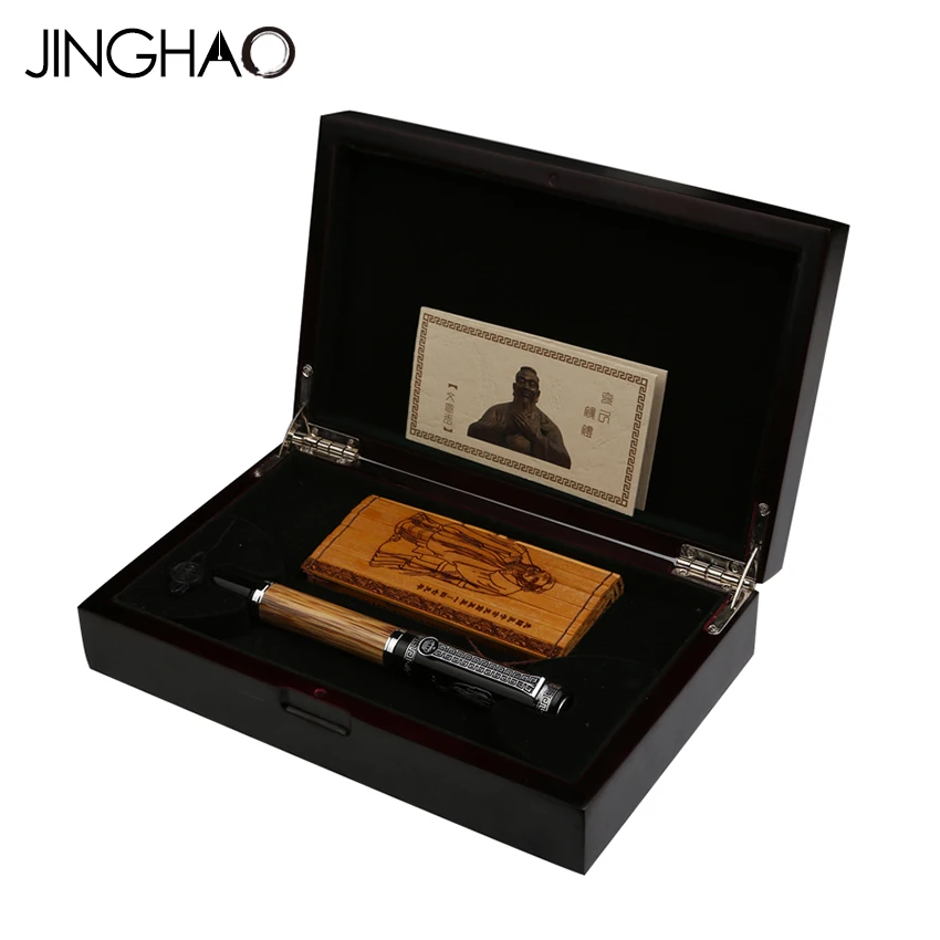 

High-end Duke "Confucius" Series Fountain Pen Bamboo Metal 0.7mm Iridium Nib Gift Pens with a Luxury Original Gift Case