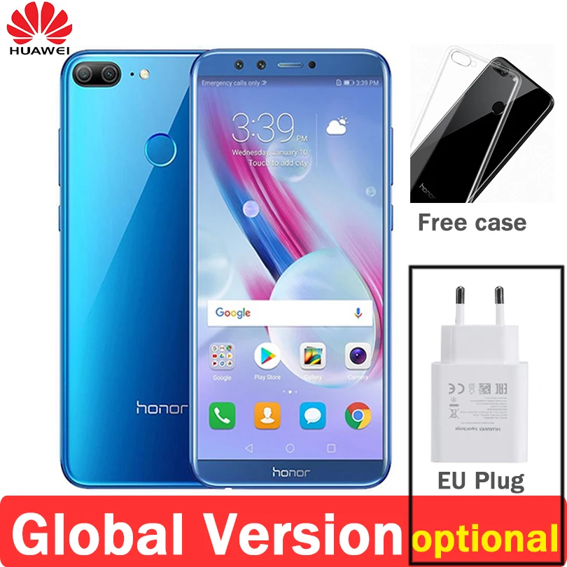  Официальный Глобальный ПЗУ huawei Honor 9 Lite 3 GB 32 GB 5,65 "полный экран мобильный телефон Восьмиядерный двойной передний задний 13.0MP 2.0MP 3000 mAh 