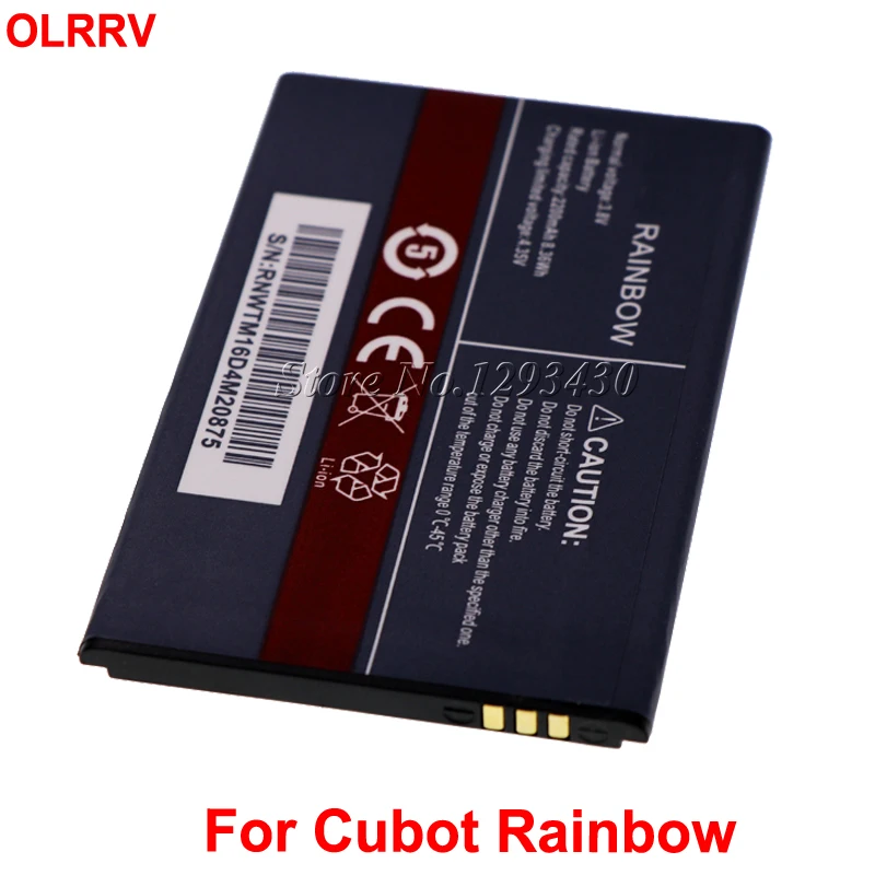 

For Cubot Rainbow Battery 2200mAh Batterie Bateria Batterij Accumulator AKKU