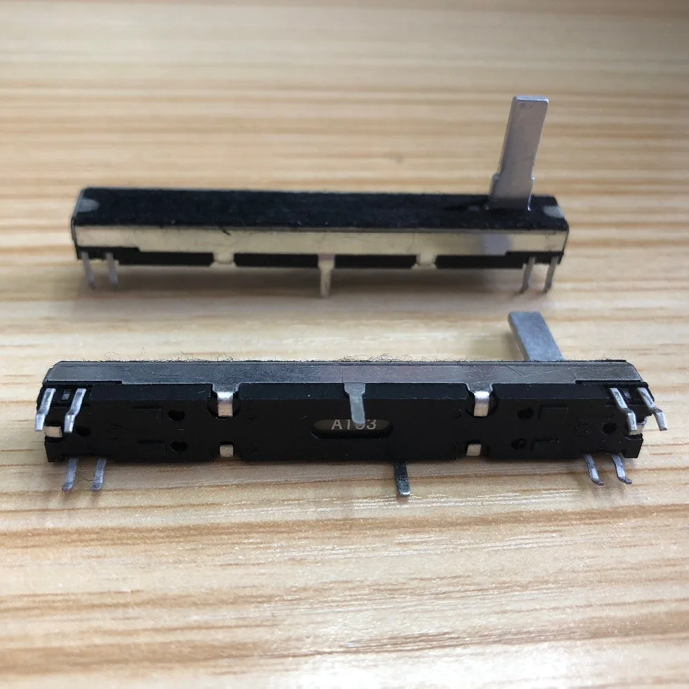 [Vk] Dritto Diapositiva Pusher Doppio Fader Per Soundcraft Efx8 60 Millimetri A10K A10Kx2 Potenziometro 6 Centimetri Maniglia 15Mm Interruttore